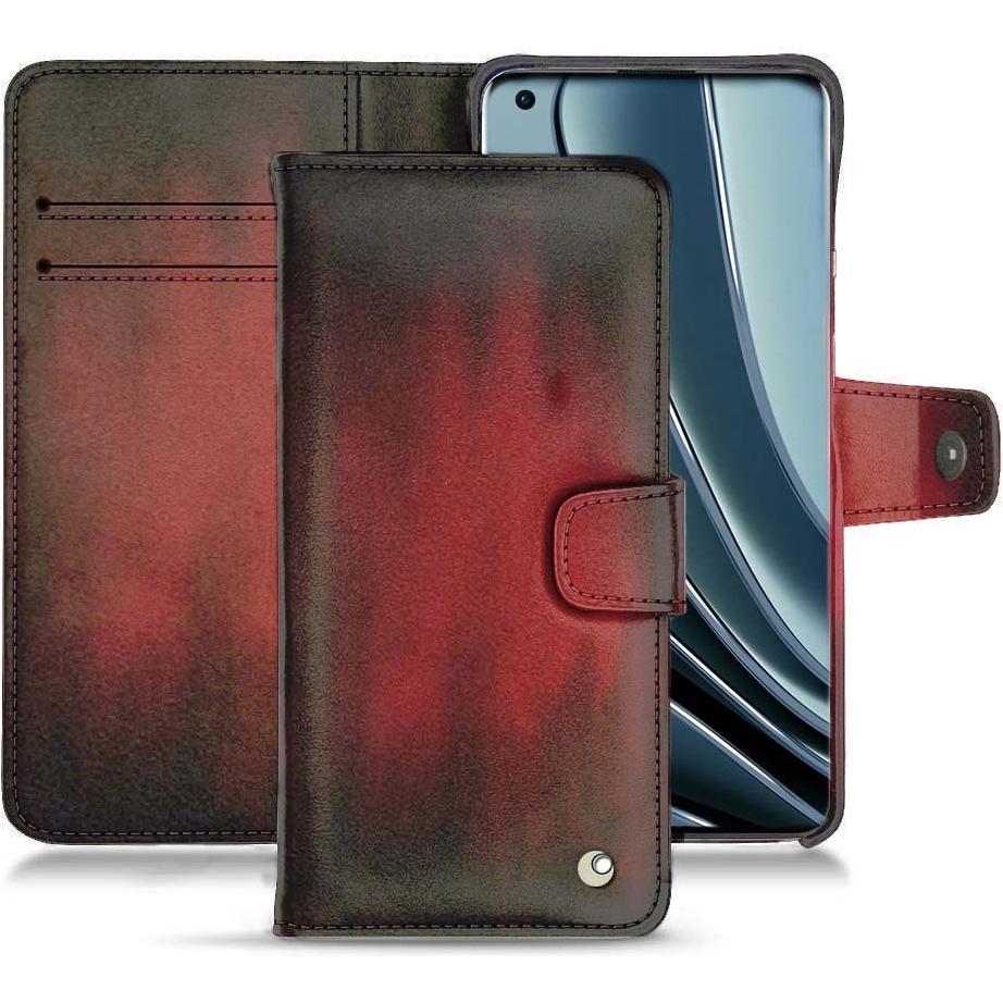 Noreve Lederschutzhülle Wallet (OnePlus 10 Pro), Smartphone Hülle, Rot
