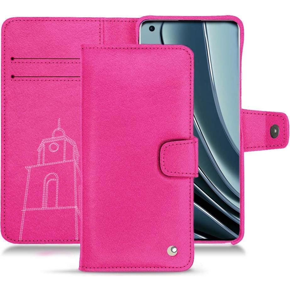 Noreve Lederschutzhülle Wallet (OnePlus 10 Pro), Smartphone Hülle, Rosa
