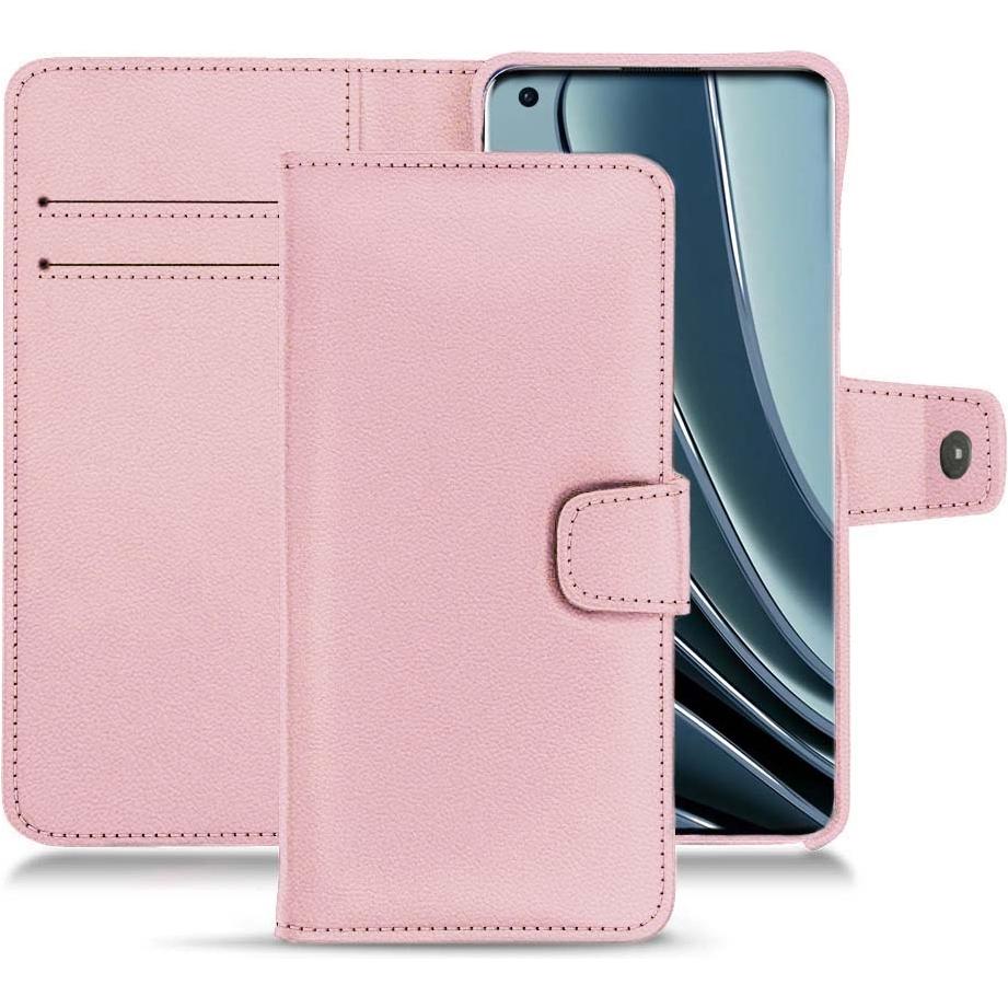 Noreve Lederschutzhülle Wallet (OnePlus 10 Pro), Smartphone Hülle, Rosa