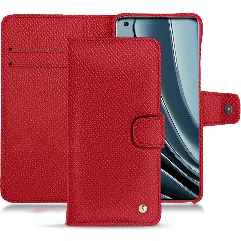 Noreve Lederschutzhülle Wallet (OnePlus 10 Pro), Smartphone Hülle, Rot