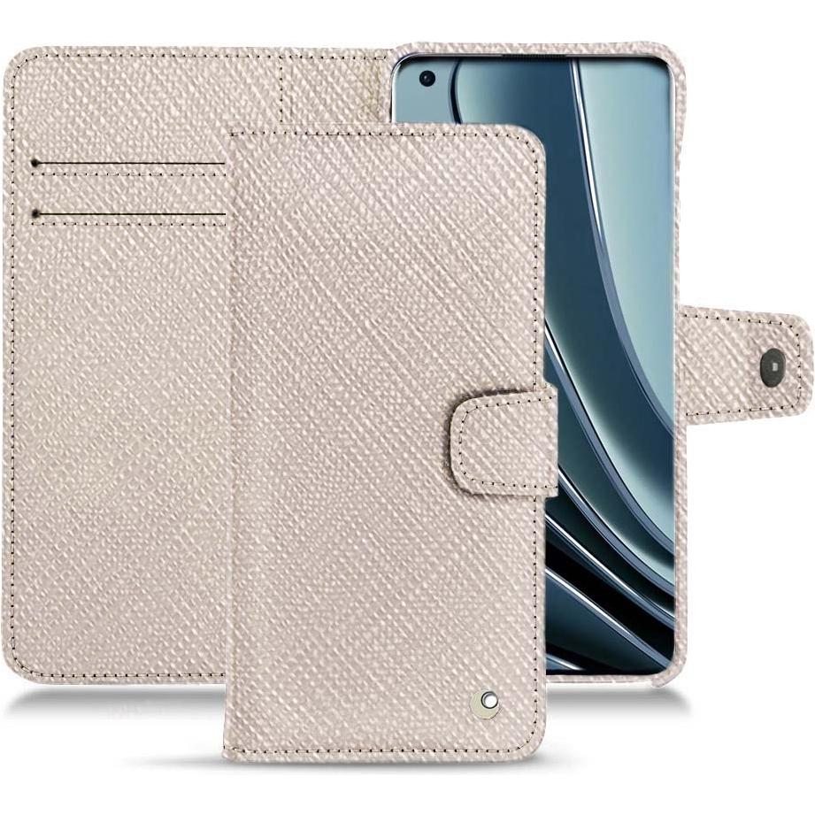 Noreve Lederschutzhülle Wallet (OnePlus 10 Pro), Smartphone Hülle, Beige