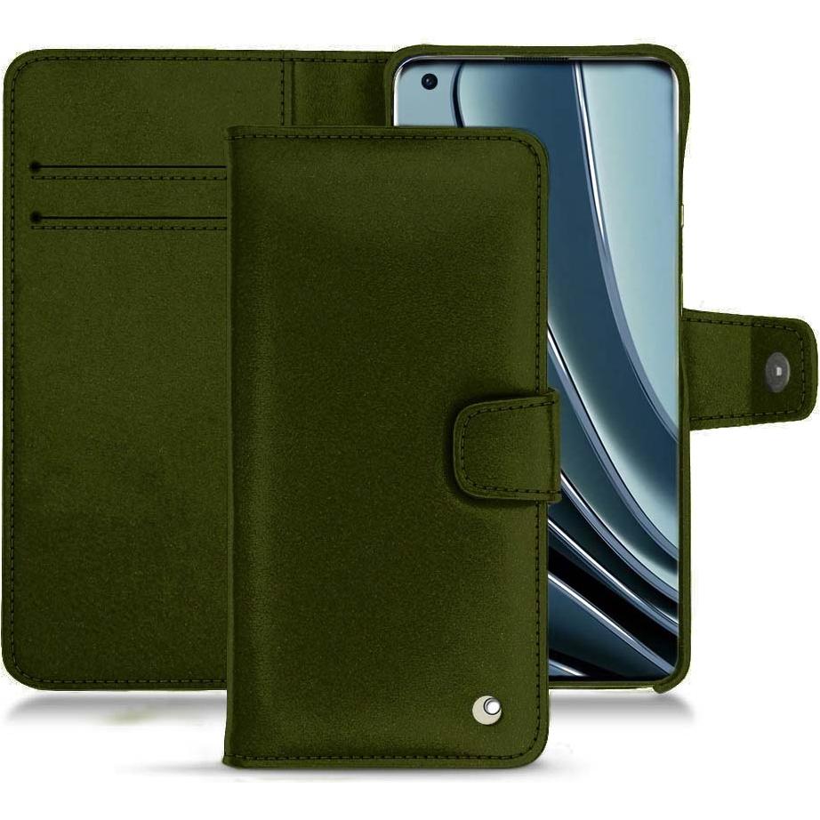 Noreve Lederschutzhülle Wallet (OnePlus 10 Pro), Smartphone Hülle, Grün