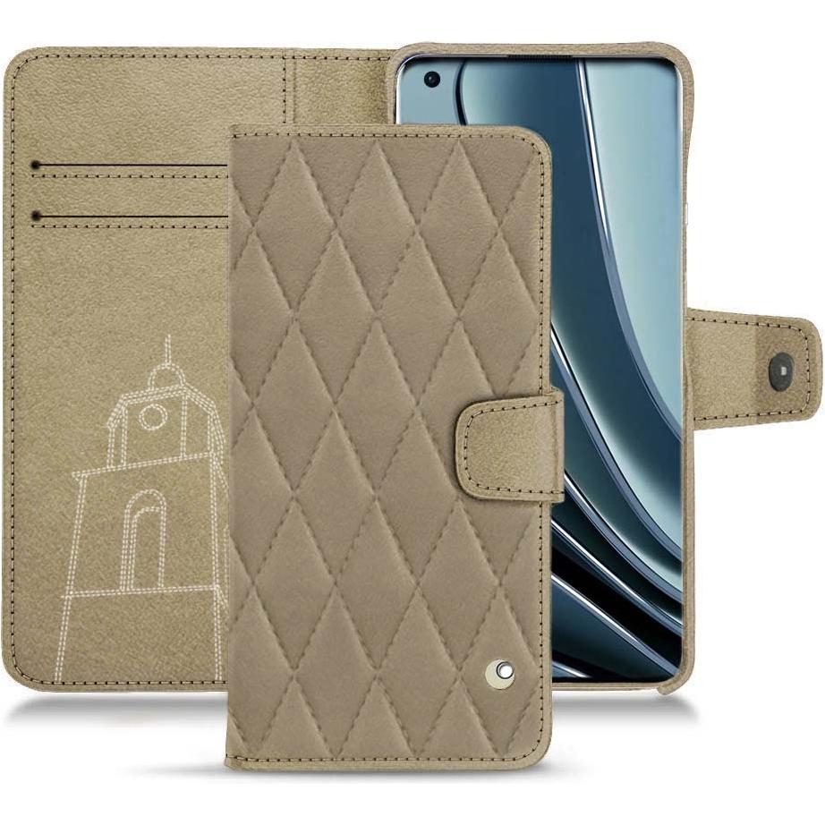 Noreve Lederschutzhülle Wallet (OnePlus 10 Pro), Smartphone Hülle, Beige