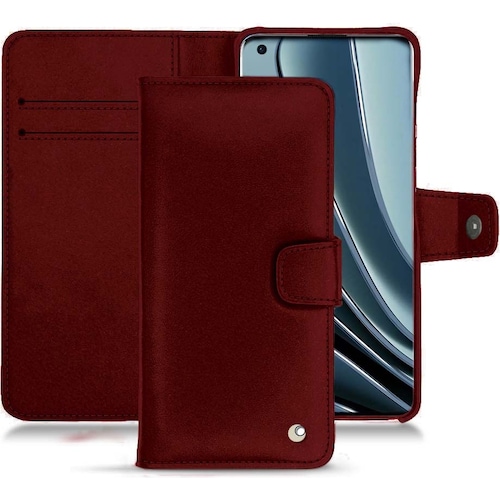 Noreve Lederschutzhülle Wallet (OnePlus 10 Pro), Smartphone Hülle, Rot