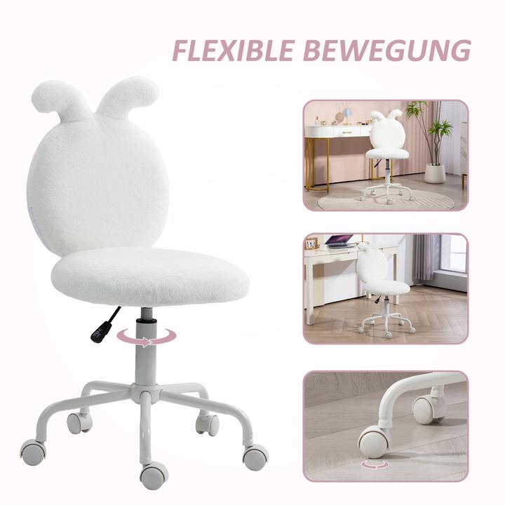 Produktbild Homcom Bürostuhl Polyester, Metall Weiss