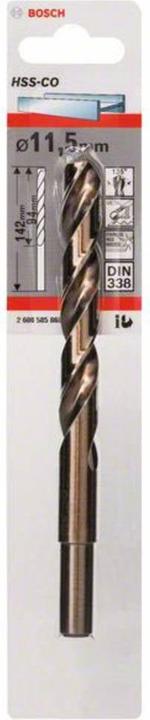 Produktbild Bosch Professional Zubehör Metallbohrer HSS-Co, DIN 338, 11,5 x 94 x 142 mm, 1er-Pack (5 mm)