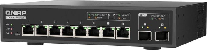 QNAP QSW-L3208-2C6T 6 ports 10Gbps 2 ports (8 ports)