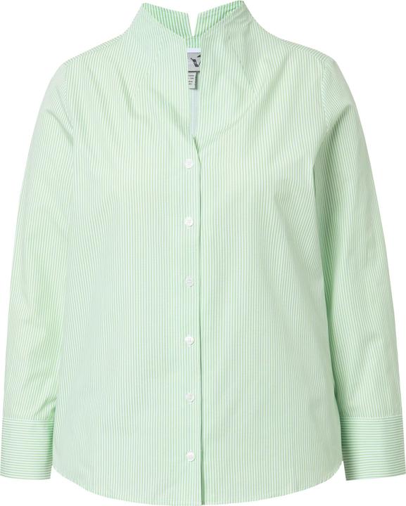 Produktbild Ulla Popken Bluse, Streifen, Kelchkragen, Langarm (54)