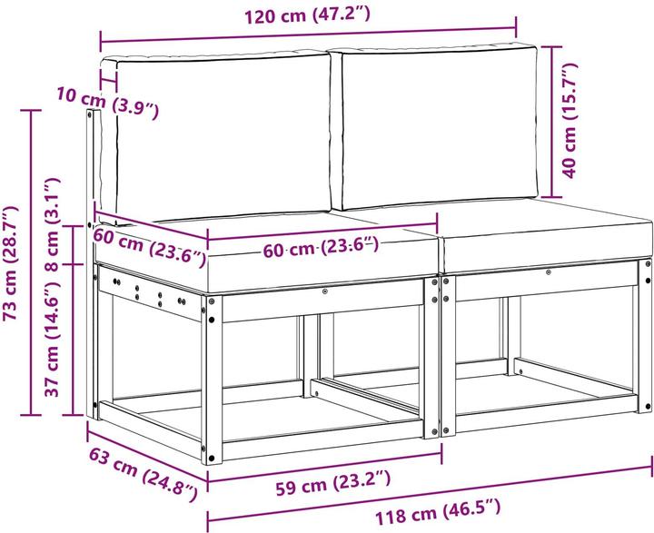 Produktbild vidaXL Gartenmöbel