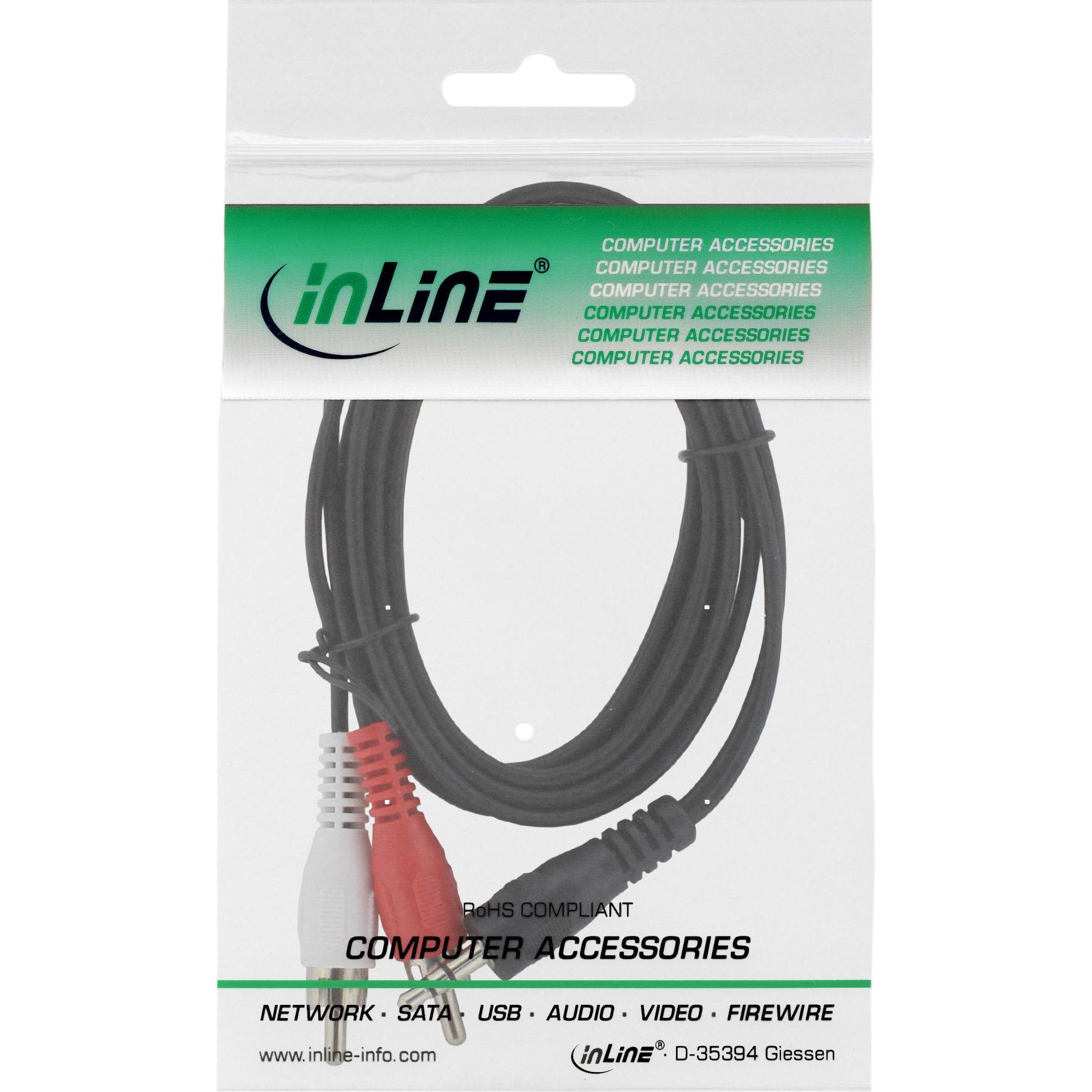 Thumbnail - InLine Cinch/Klinke Kabel (1.50 m, Cinch, 3.5mm Klinke (AUX)), Audio Kabel