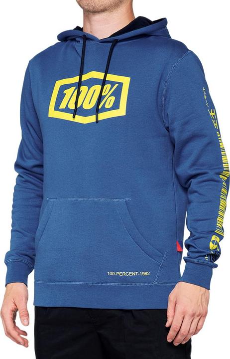 Produktbild 100% Hoodie Burst Blau Gr. M (M)