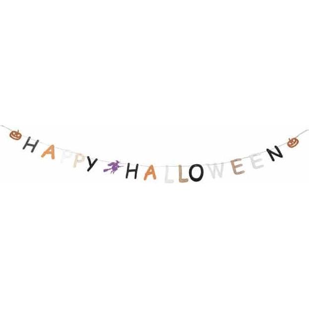 MICA Living Girlande - Happy Halloween - aus Holz - ca. 11 x 0,5 x 190 cm