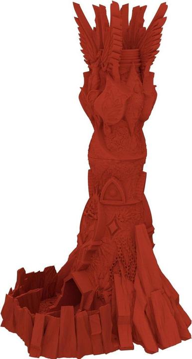 Produktbild Feldherr Fates End Würfelturm HeavenHell 3D-Druck, kirschrot, 32cm (Kunststoff)