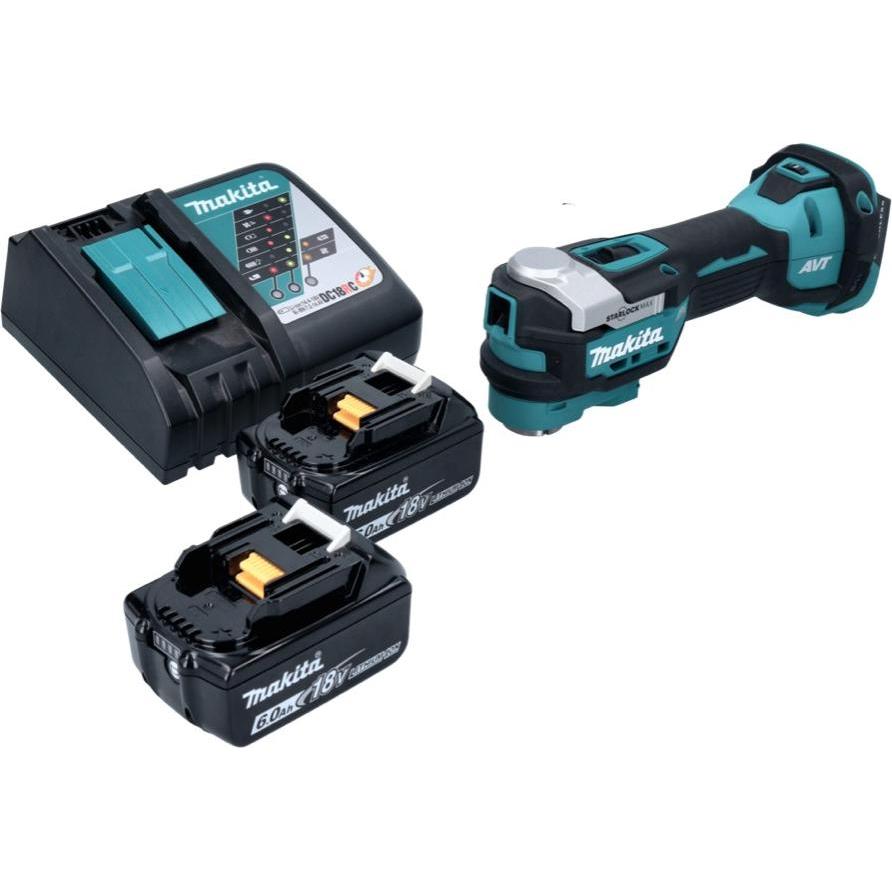 Thumbnail - Makita, Multifunktionswerkzeug, DTM 52 RG Akku Multifunktionswerkzeug 18 V Starlock Max Brushless + 2x Akku 6,0 Ah + Lad...