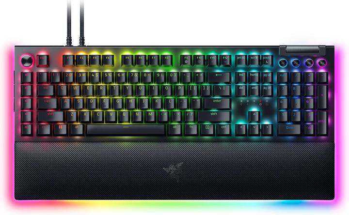 Razer BlackWidow V4 Pro Mechanical Gaming Keyboard, Yellow Switch, US Layout, Wired, Black (Eng. Int., Cable)