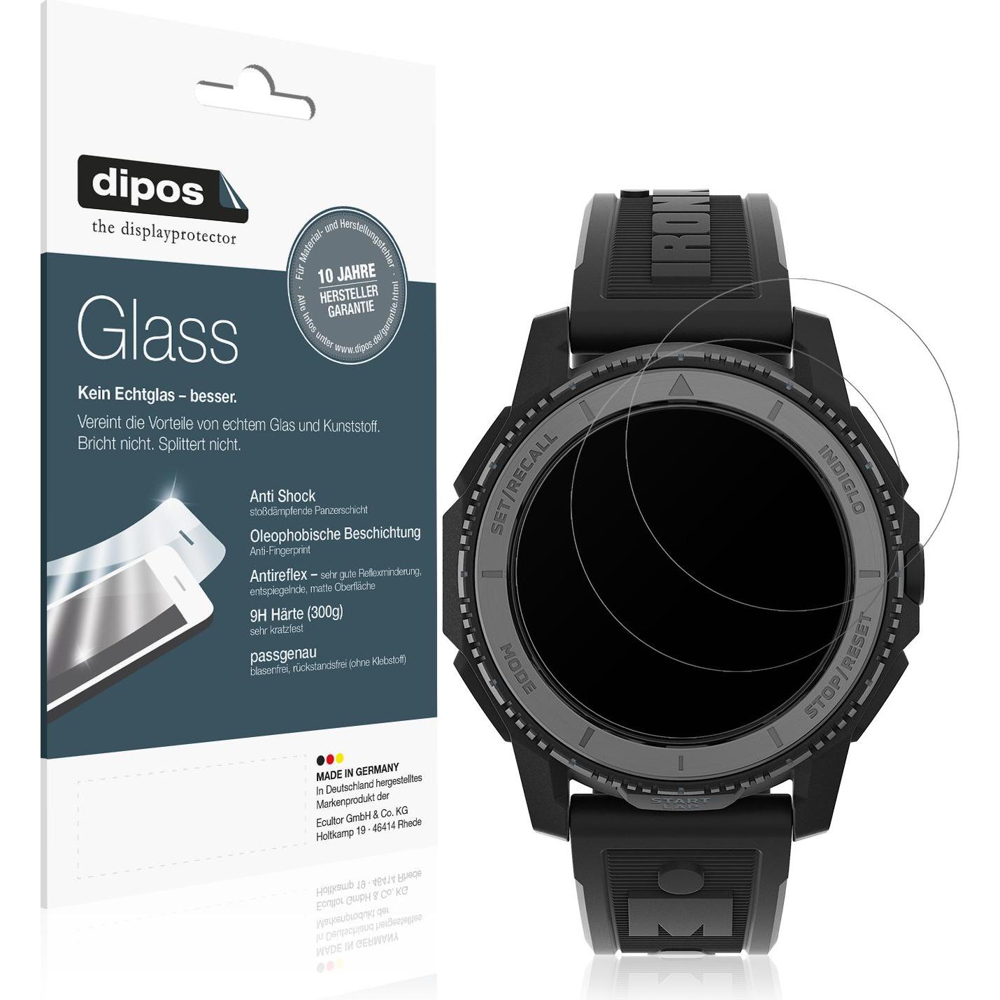 Dipos Anti-Shock Displayschutz Matt 9H, Smartwatch Schutzfolie, Transparent