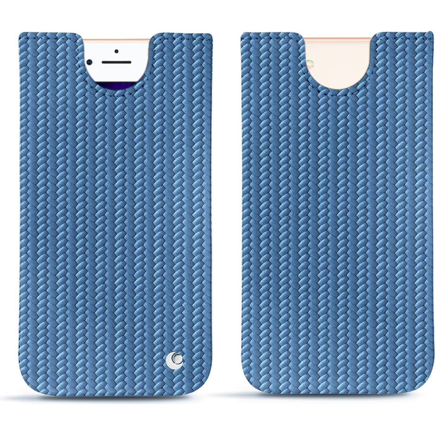 Noreve Lederschutzhülle (Apple iPhone 8), Smartphone Hülle, Blau
