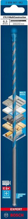 Actual product image Bosch Professional Zubehör Expert CYL-9 MultiConstruction drill, 6 x 200 x 250 mm, d 6 mm (6.5 mm)