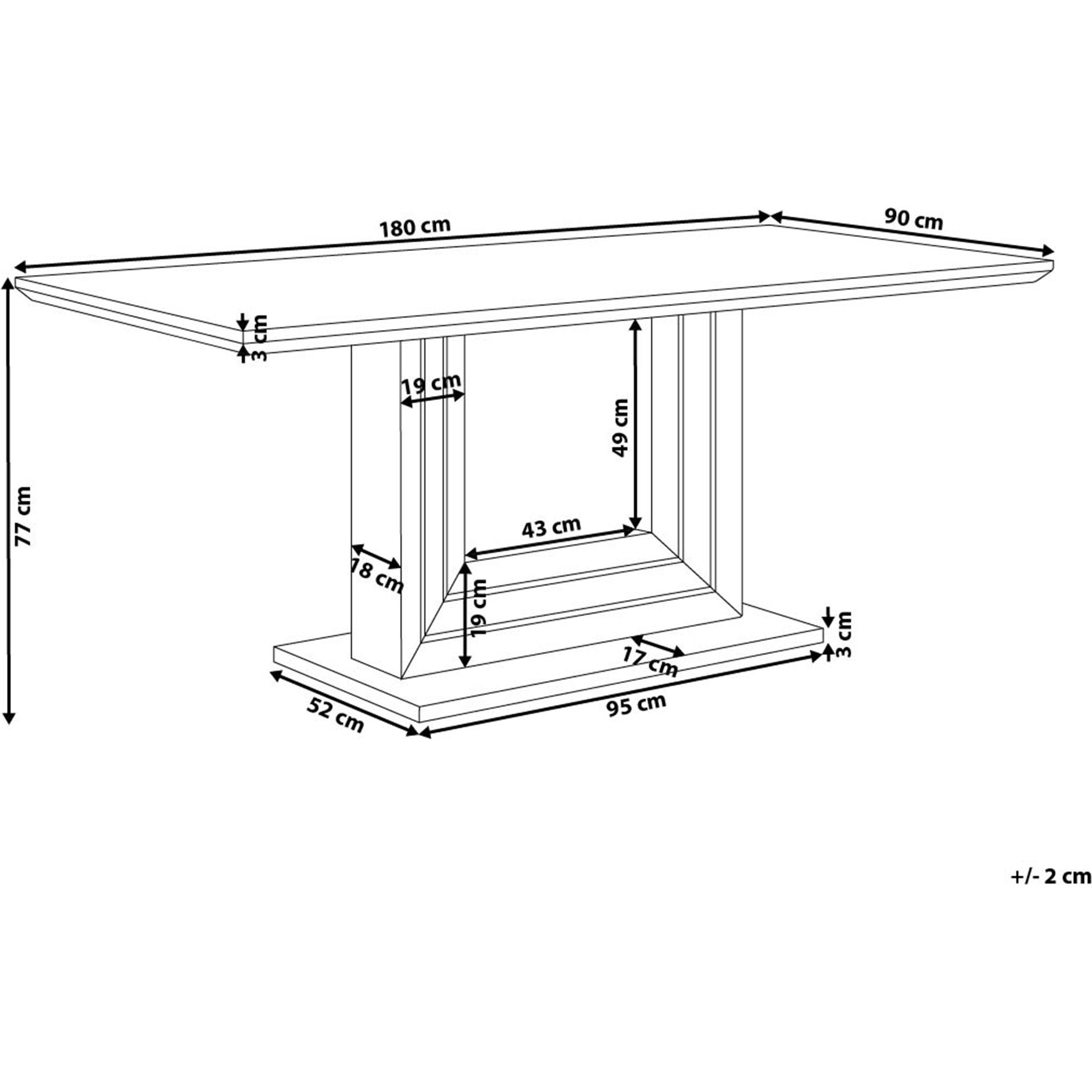 Thumbnail - Beliani, Esstisch, Kalona (180 x 90 x 77 cm)