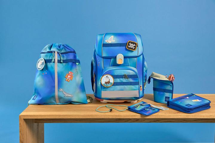 Produktbild Lässig Schulrucksack-Set Boxy, Grün / Blau (21 l)
