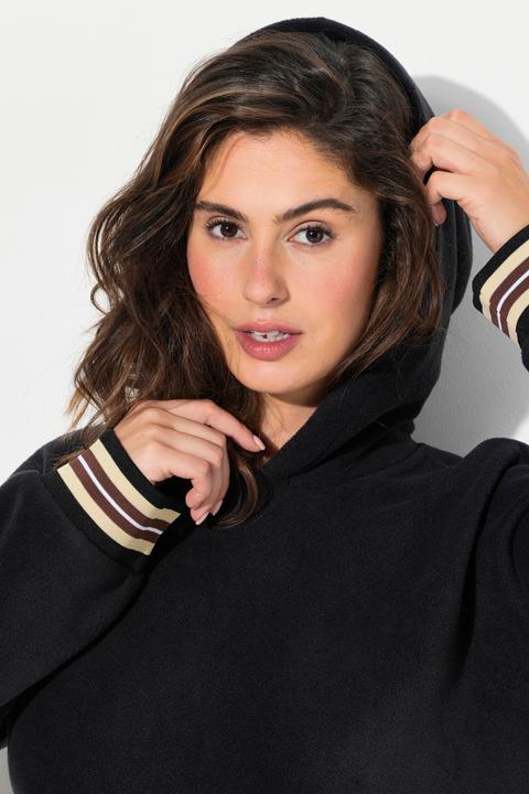 Produktbild Ulla Popken Loungewear-Fleecekleid, Kapuze, Stickerei, Langarm (54)