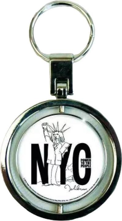 Actual product image Universal Textiles NYC Power To The People Spinner Keyring