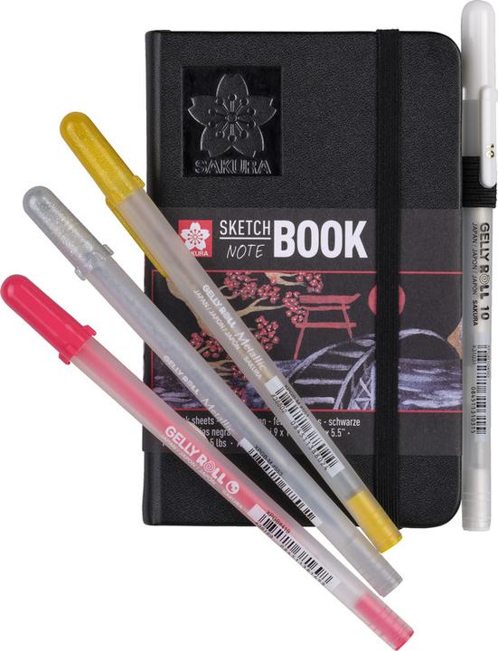 Actual product image Sakura Sketch Notebook A6 Black Portrait (A6)