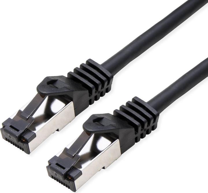 Actual product image Value Patchkabel Kat.8 S/FTP, schw., 1m LSOH, Litzenkabel, (PiMF- (CAT8.1, 1 m)