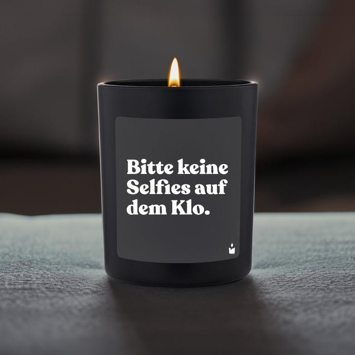 Actual product image Chatty Candles Duftkerze Woody Bitte keine Selfies auf dem Klo.