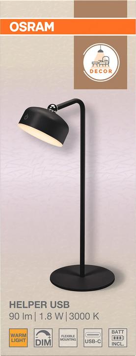 Produktbild Osram HOMELIGHTING DECOR HELPER GADGET 830 USB Black 4058075849242 Wandleuchte (100 lm)