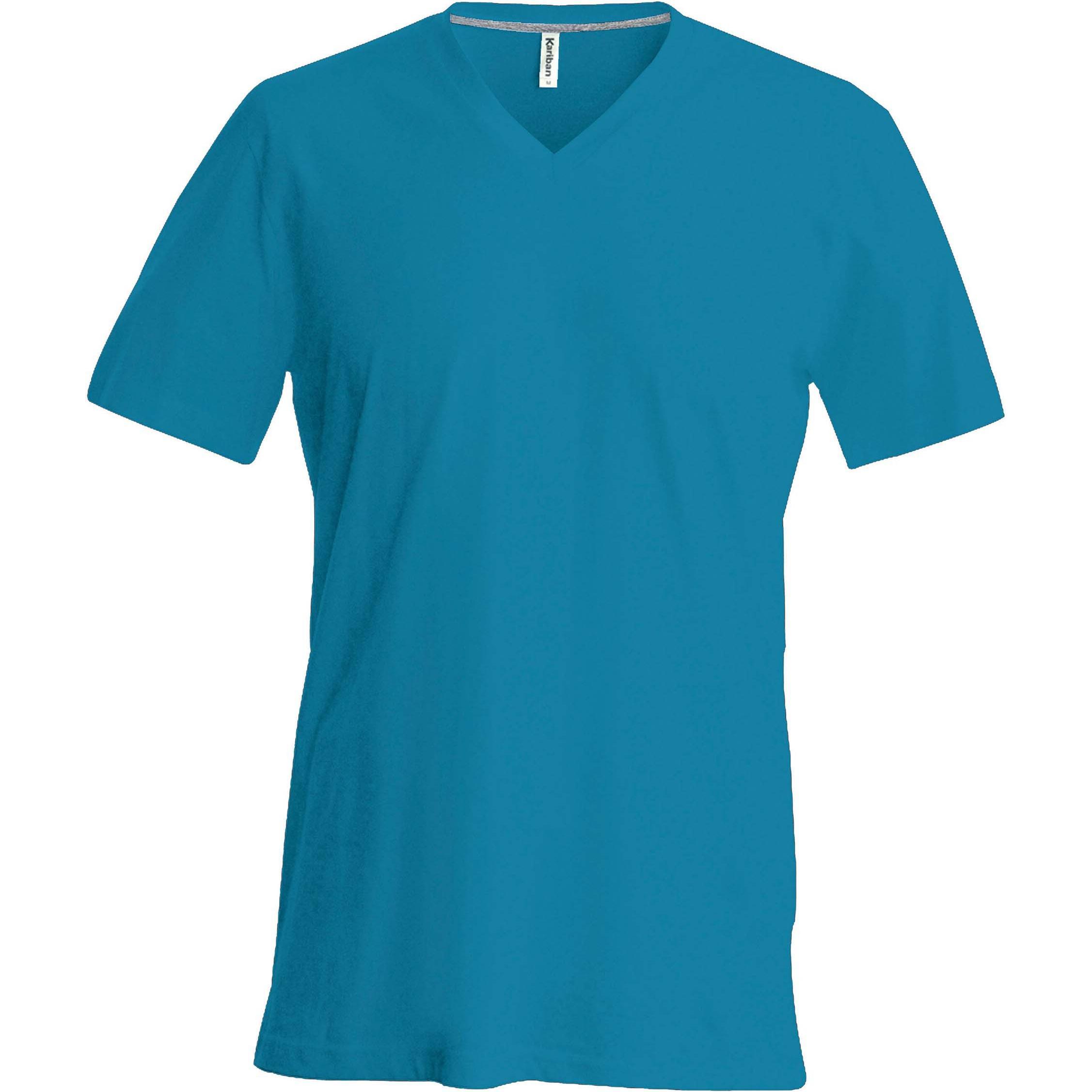 Kariban, Herren, Shirt, Col V, Blau, (3XL)