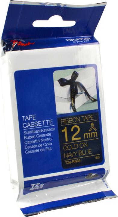 Produktbild Brother TZe-RN34 (1.20 cm, Blau, Gold)