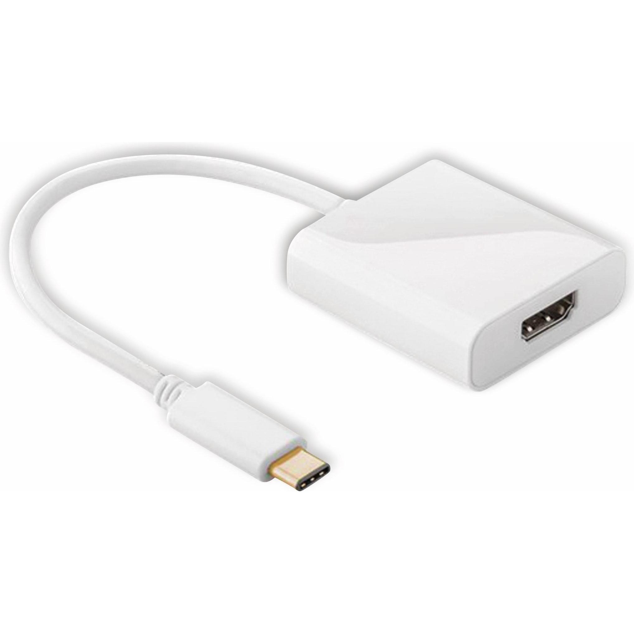 Goobay Bianco Adattatore Usb C (Hdmi, 20 Cm), Adattatore Dati + Video,