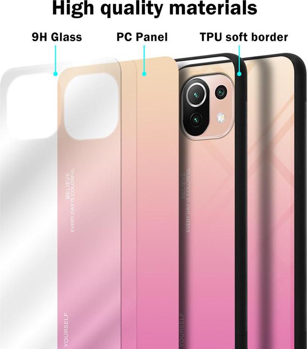 Actual product image Cadorabo TPU 2 colors glass envelope (Xiaomi Mi 11 Lite, Xiaomi Mi 11 Lite 5G)