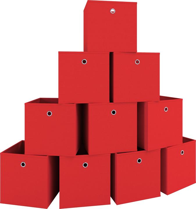 Actual product image VCM Set of 10 fabric folding box folding boxas (27 x 27 x 28 cm)