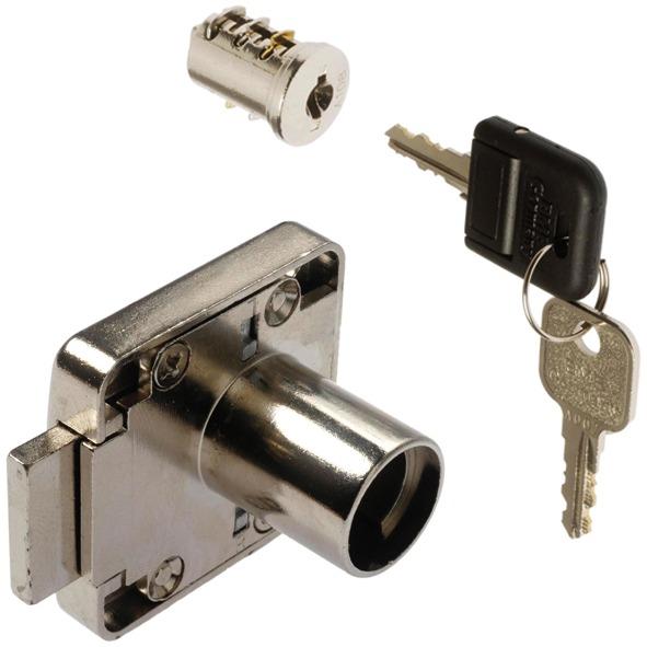 Immagine prodotto BMB Serratura a vite Backset 25 mm sinistra/destra a chiave uguale (Cilindro profilato)