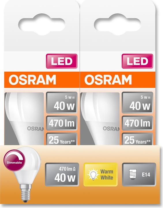 Produktbild Osram Led Superstar Classic P (E14, 4.50 W, 470 lm, 1 x, F)
