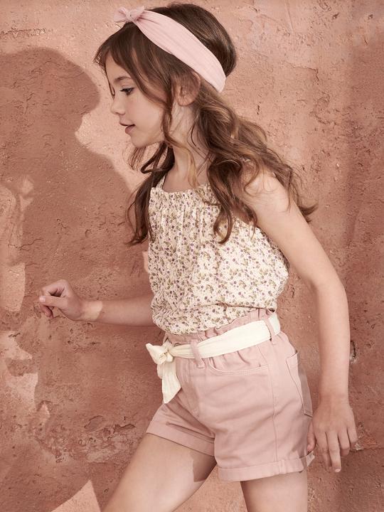 Actual product image Vertbaudet Mädchen Paperbag-Shorts mit Stoffgürtel (146)