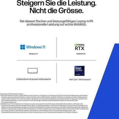 Image du produit HP ZBook 8 G1i (Intel Core Ultra 9 285H, 64 Go, 14", 1000 Go, CH)