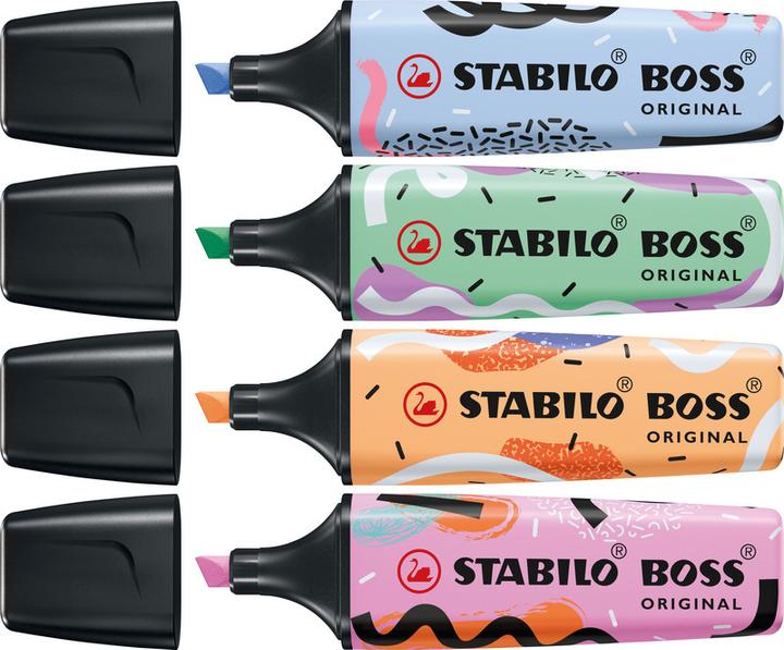 Actual product image STABILO Boss By Ju 30s Display (Cloudy blue, Crimson, Mint, Peach, 5 mm, 30 x)