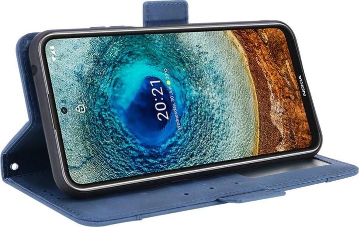 Actual product image Cover-Discount Nokia X20 - Case with many card slots blue (Nokia X20)