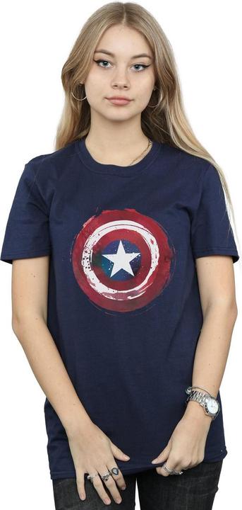 Immagine prodotto Captain America Splatter Shield Maglietta Ampia Donna (M)
