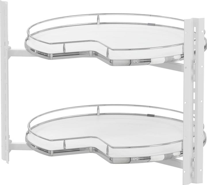 Vauth-Sagel VS COR Wheel Pro Drehteller Eckschrank Organizer 3/4-Kreis, KB 800mm, weiss/chrom (1 Stk.)