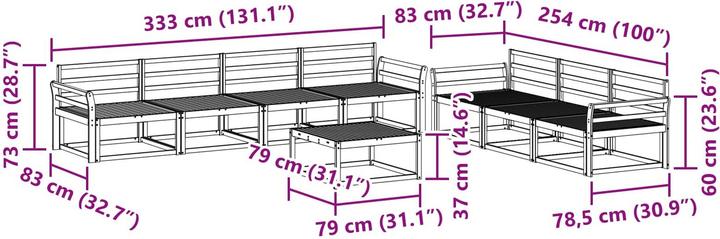 Produktbild vidaXL Outdoor-Sofa