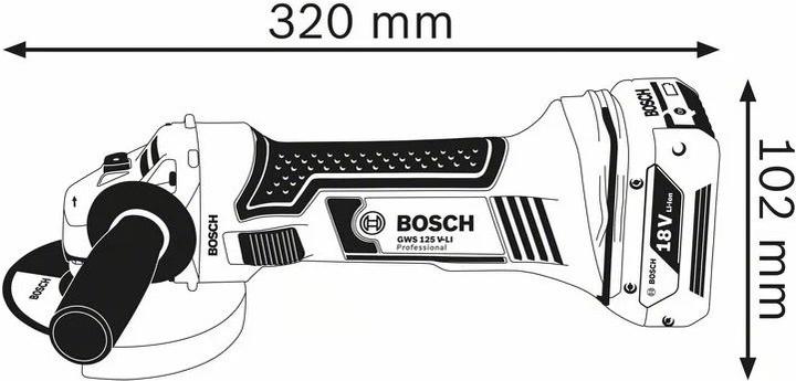 Immagine prodotto Bosch Professional Gws 18-125 V-Li (125 mm)