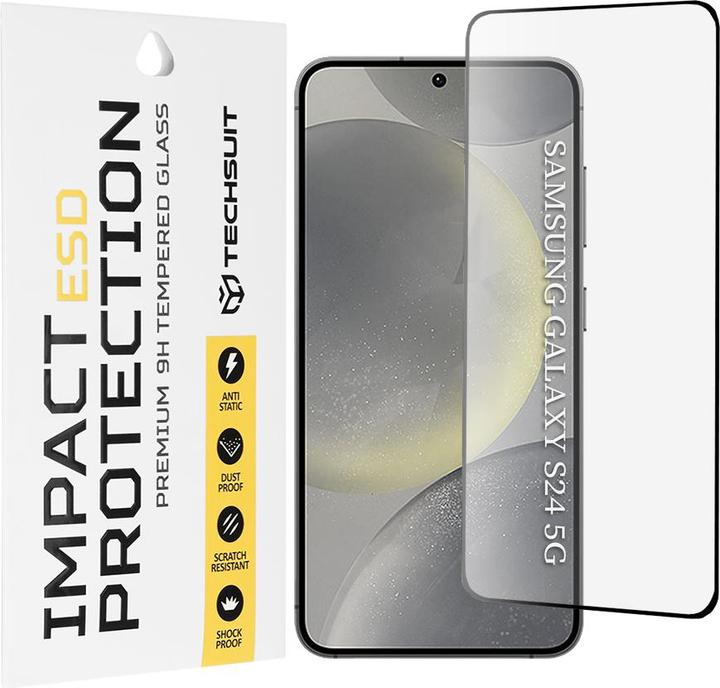 Actual product image Techsuit - ESD Glass - Samsung Galaxy S24 - Black (Samsung Galaxy S24)