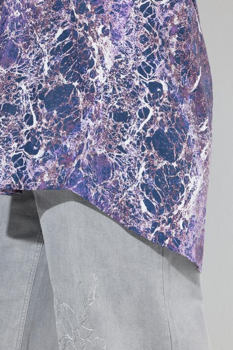 Produktbild Ulla Popken Longbluse, Hemdkragen, Langarm, hinten länger (42, 44)