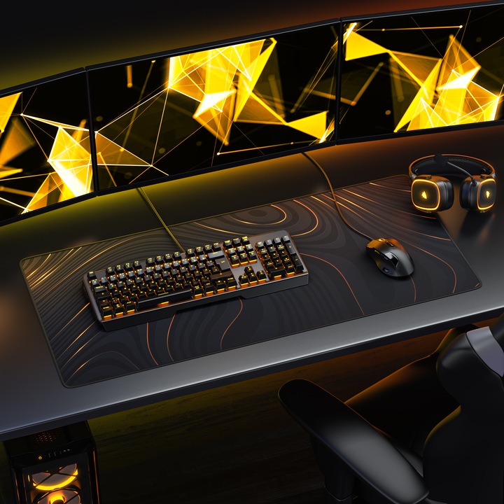 Actual product image Titanwolf Gaming Mouse Pad, 900 x 400mm XXL Speed Gaming Mouse Mat, Mousepad Extra Large Surface, Abstract (XXL)