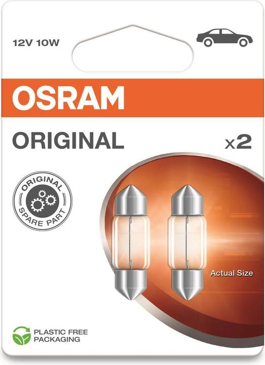 Produktbild Osram 4062172396189 Soffitten Leuchtmittel Original Line C10W 10 W 12 V (C10W)