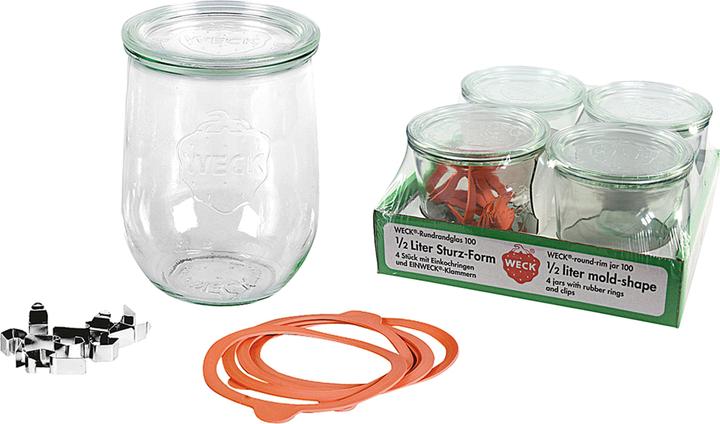 Weck Rundrandglas Tulpe 100 (4 Stk., 1 l)